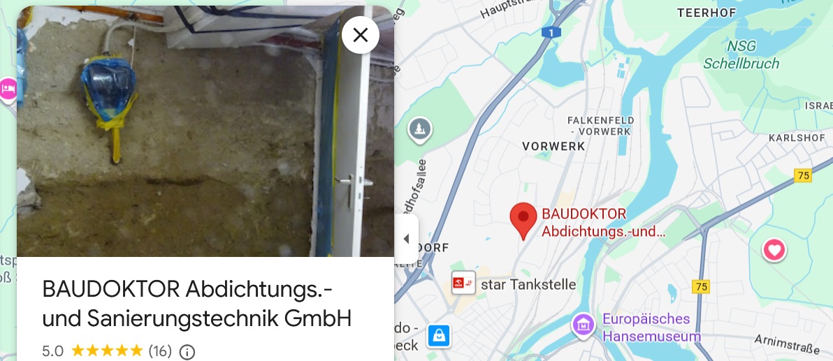 Karte - Baudoktor Abdichtungs.-und Sanierungstechnik GmbH
